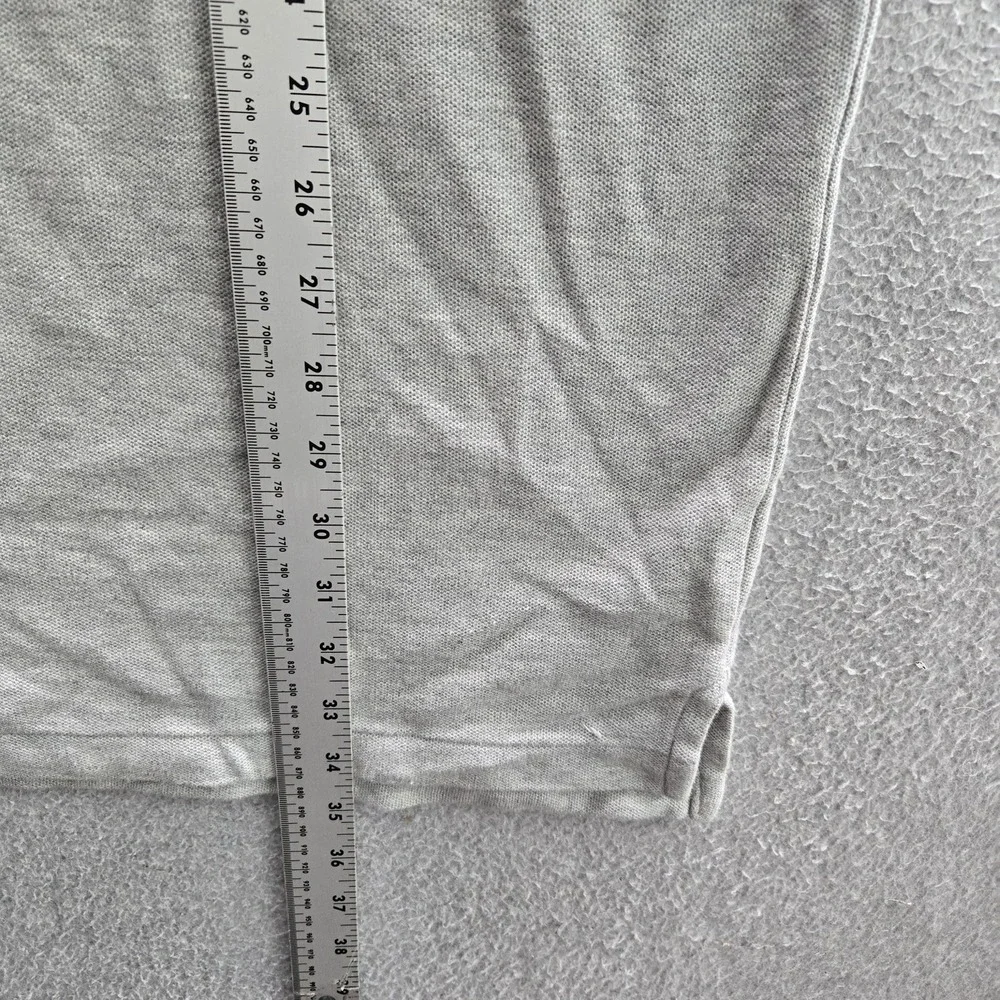 L.L. Bean Men Polo XXL TALL Gray Button Short Sleeve